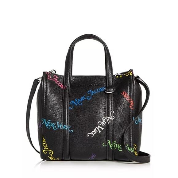 Marc Jacobs x New York Magazine The Mini Tag Leather Tote + Logo Shoulder Strap - Picture 1 of 16